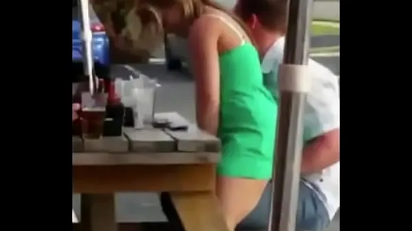 Büyük Couple having sex in a restaurant Enerji Videosu