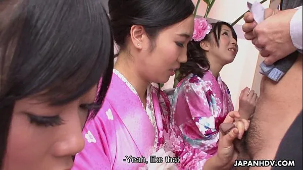 Big Three geishas sucking on one lonely cock energy Videos