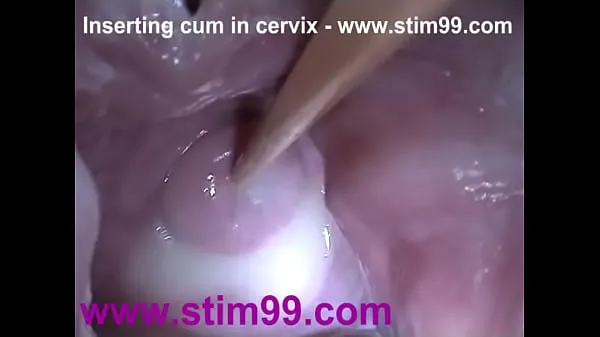 Veliki Insertion Semen Cum in Cervix Wide Stretching Pussy Speculum energetski videoposnetki