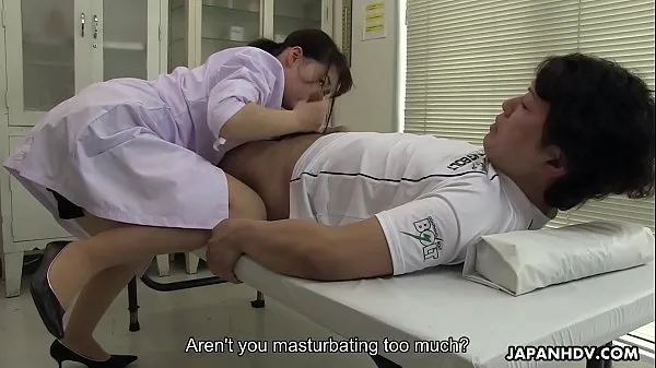 Big Japanese nurse, Sayaka Aishiro sucks dick while at work, uncensored energy Videos