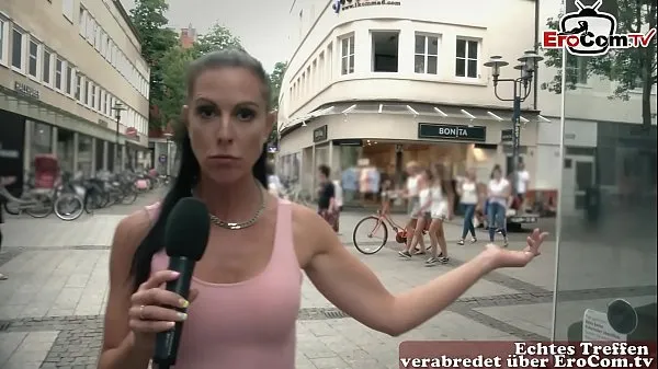 Big German milf pick up guy at street casting for fuck energy Videos