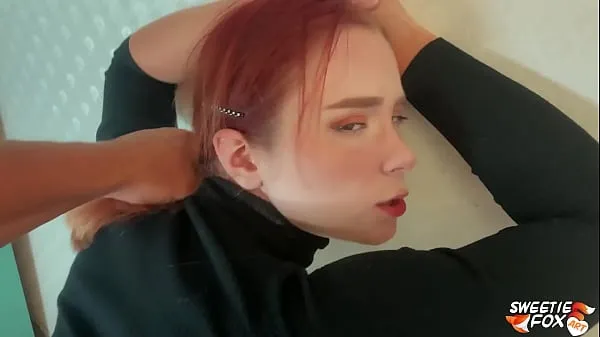 Big Man Facefuck, Rough Pussy Fuck of Obedient Redhead and Cum on Tits energy Videos