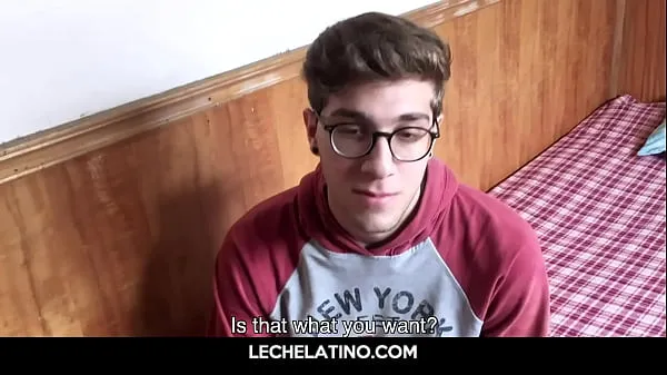 Big Latin nerd gets big dick jerked off by oily hand energy Videos