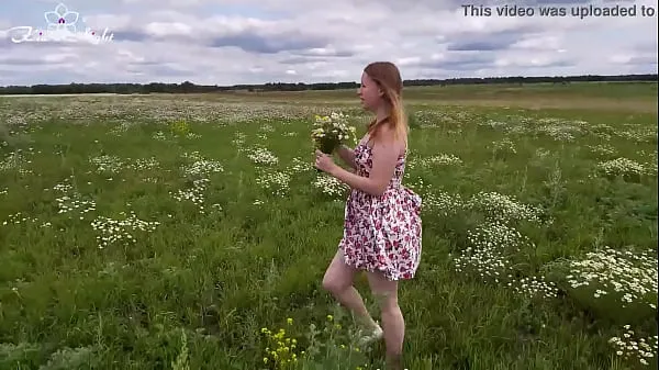Big Blonde Horny in Nature and Jerk Off in the Field energy Videos