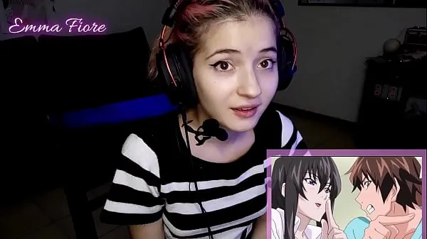 Big 18yo youtuber gets horny watching hentai during the stream and masturbates - Emma Fiore energy Videos