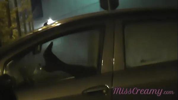 Big Sharing my slut wife with a stranger in car in front of voyeurs in a public parking lot - MissCreamy energy Videos