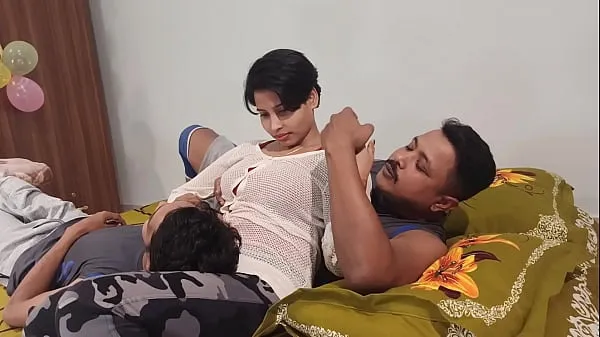 Big amezing threesome sex step sister and brother cute beauty .Shathi khatun and hanif and Shapan pramanik energy Videos
