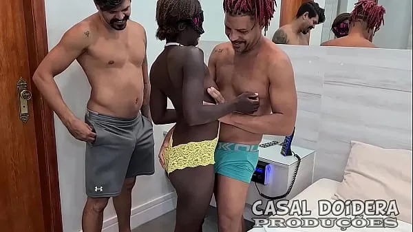 Big Brazilian petite black girl on her first time on porn end up doing anal sex on this amateur interracial threesome energy Videos