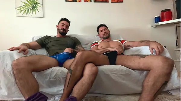 Big Stepbrother warms up with my cock watching porn - can't stop thinking about step-brother's cock - stepbrothers fuck bareback when parents are out - Stepbrother caught me watching gay porn - with Alex Barcelona & Nico Bello energy Videos