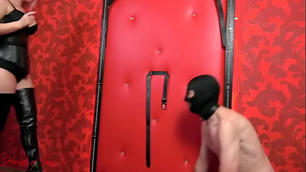 Big A Blonde Mistress in Black latex rightly punished cuckold of loser energy Videos