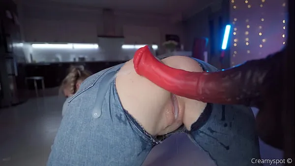Big Big Ass Teen in Ripped Jeans Gets Multiply Loads from Northosaur Dildo energy Videos